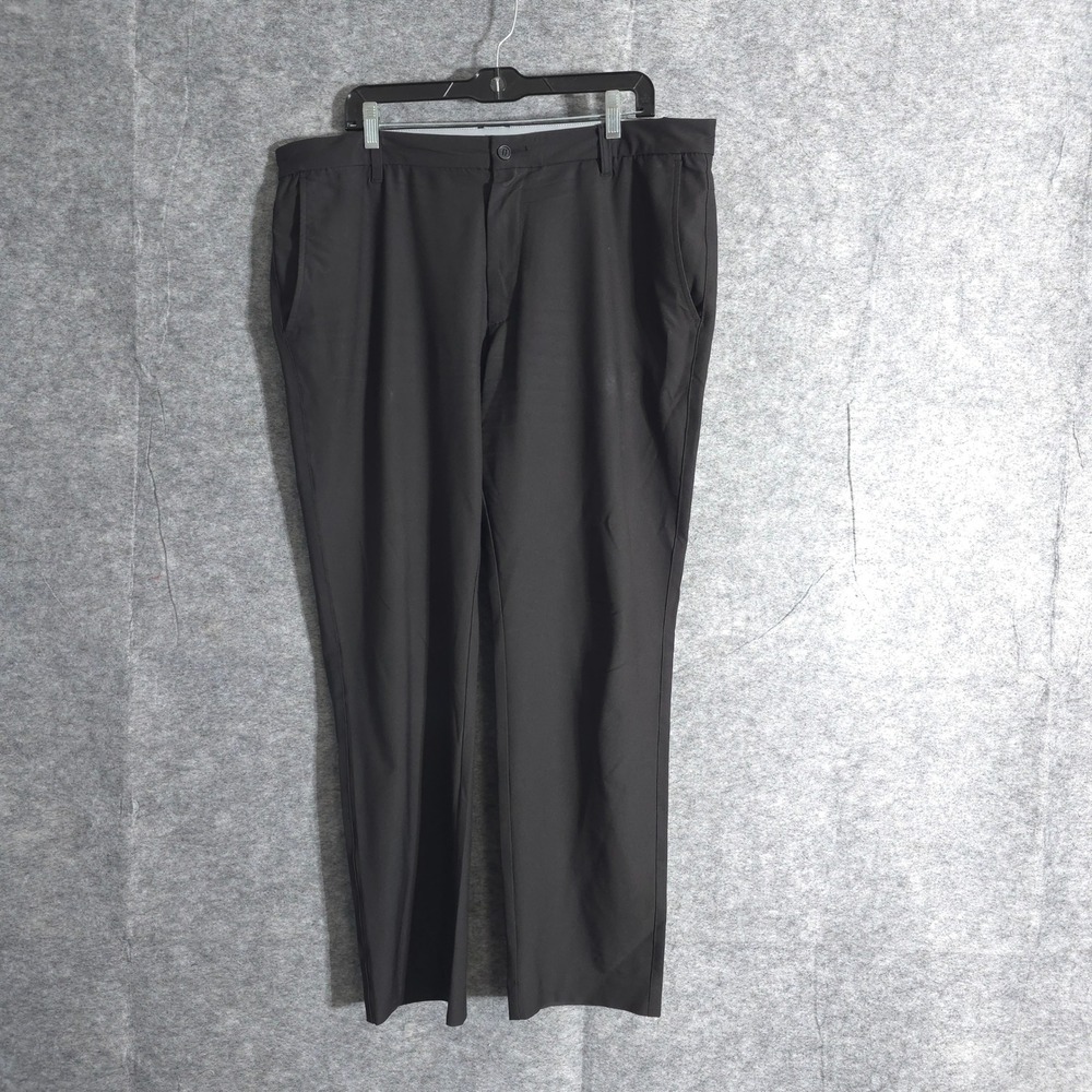 FootJoy Men Golf Pants W38 L30 Black Performance Flat Front Trousers Mount Sport